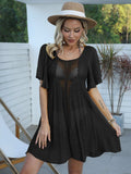 Openwork Flutter Sleeve Cover-Up Dress - Trendsi - Flyclothing LLC