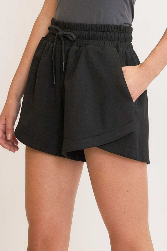 Umgee Full Size Drawstring Sweatshorts with Pockets Plus Size - Trendsi - Flyclothing LLC