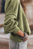 Mock Neck Dropped Shoulder Sweatshirt - Trendsi - Flyclothing LLC
