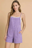 Zenana Washed Linen Knot Strap Rompers - Trendsi - Flyclothing LLC