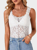 Lace Scoop Neck Tank - Trendsi - Flyclothing LLC