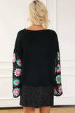Crochet Round Neck Long Sleeve Knit Top - Trendsi - Flyclothing LLC