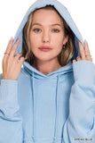 Zenana Oversized Fleece Kangaroo Pocket Hoodie - Trendsi - Flyclothing LLC