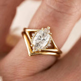 2 Carat Moissanite 925 Sterling Silver 2 Piece Ring - Trendsi - Flyclothing LLC