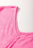 Exposed Seam V-Neck Three-Quarter Sleeve Blouse - Trendsi - Flyclothing LLC