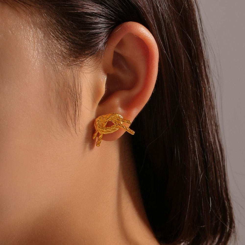 Titanium Steel Stud Earrings - Trendsi - Flyclothing LLC