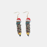 PU Leather Alloy Pencil Earrings - Trendsi - Flyclothing LLC