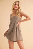Aemi+Co Plaid Square Neck Romper - Trendsi - Flyclothing LLC
