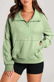 Half Zip Long Sleeve Sweatshirt - Trendsi - Flyclothing LLC