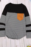 Striped Round Neck Long Sleeve T-Shirt - Trendsi - Flyclothing LLC