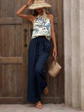 Printed Tank Top and Wide Leg Pants Set - Trendsi - Flyclothing LLC