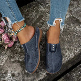 Round Toe Cutout Slip-Ons - Trendsi - Flyclothing LLC