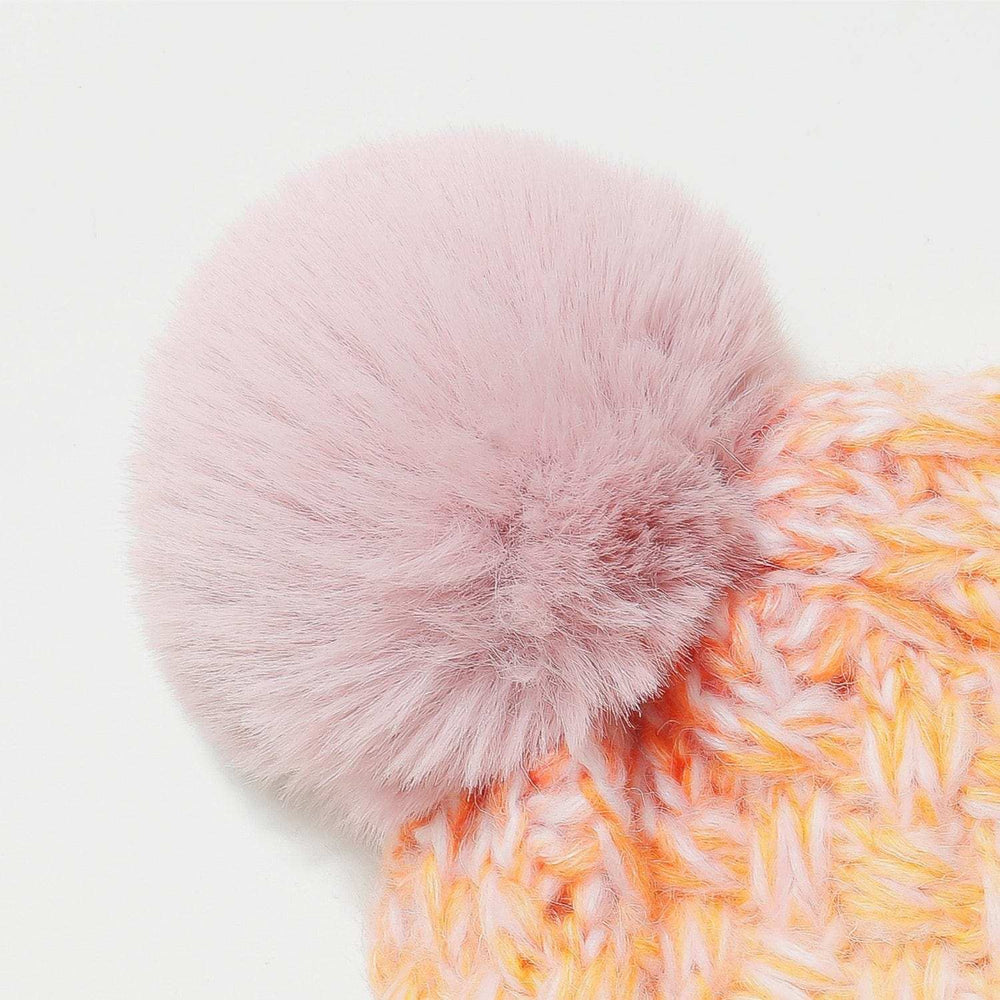 Gradient Knit Hat with Pompom - Trendsi - Flyclothing LLC
