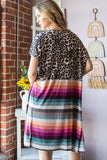 Heimish Full Size Animal Leopard and Stripe Open Cardigan Plus Size - Trendsi - Flyclothing LLC