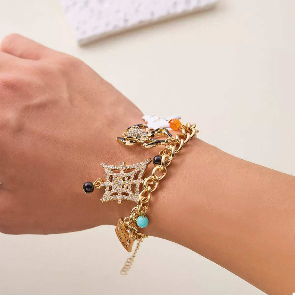 18K Gold-Plated Halloween Theme Bracelet - Trendsi - Flyclothing LLC