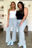 Ribbed High Waist Flare Pants - Trendsi - Flyclothing LLC