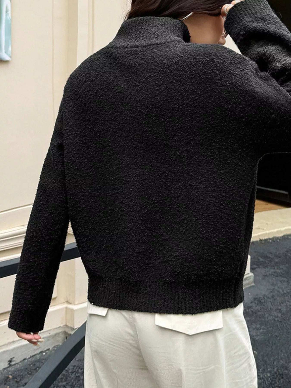 Turtleneck Long Sleeve Sweater - Trendsi - Flyclothing LLC