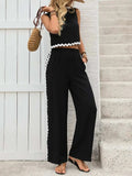 Round Neck Sleeveless Top and Pants Set - Trendsi - Flyclothing LLC