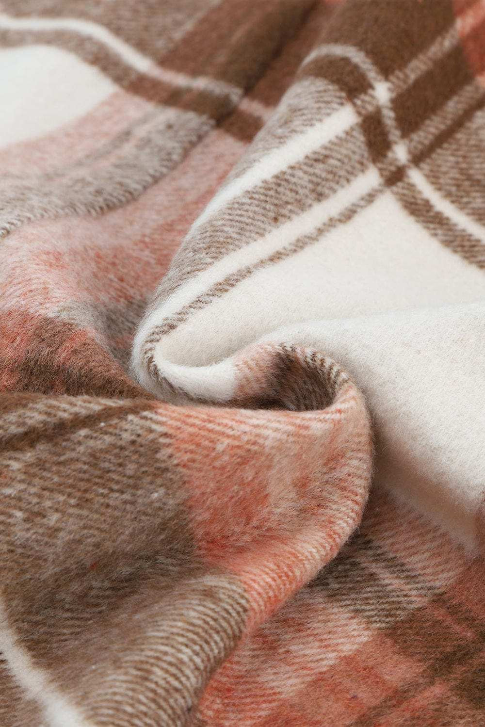 Pocketed Plaid Collared Neck Shacket - Trendsi - Flyclothing LLC