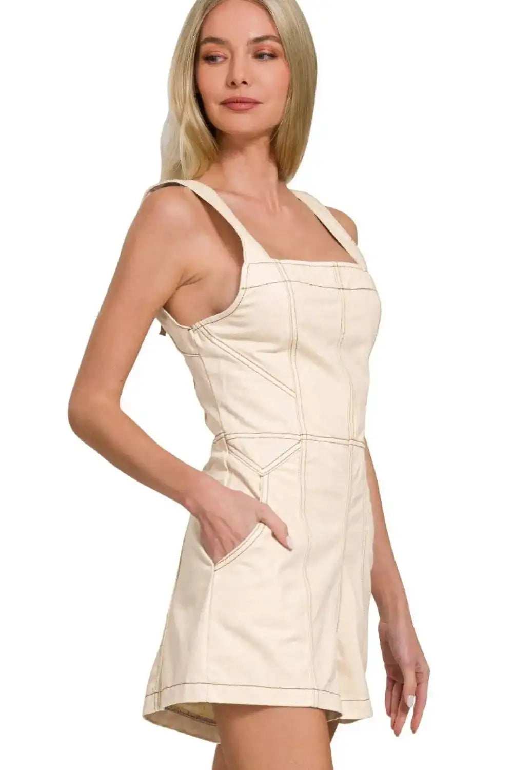 Zenana Tie Back Romper - Trendsi - Flyclothing LLC