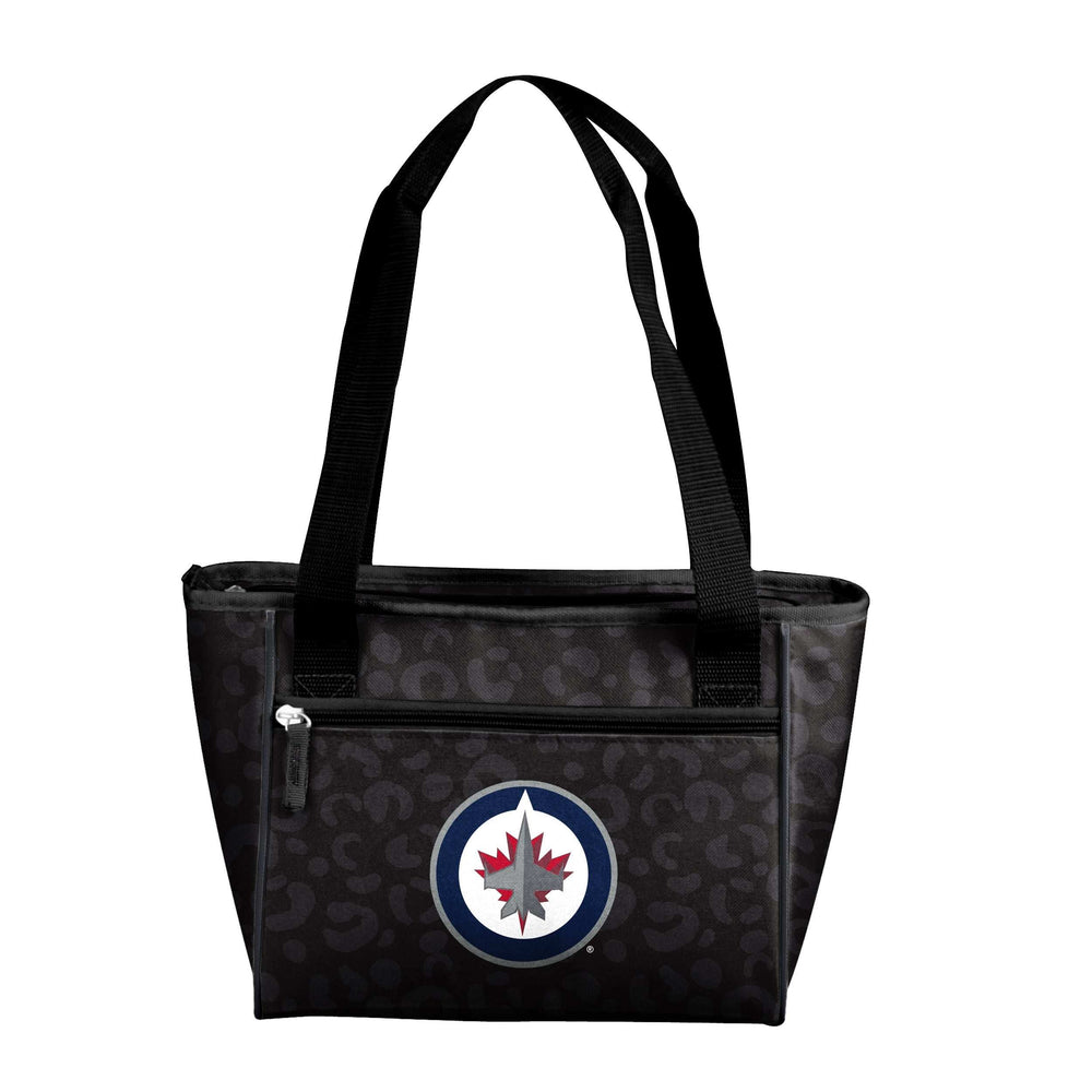 Winnipeg Jets Leopard Print 16 Can Cooler Tote - Logo Brands - Flyclothing LLC