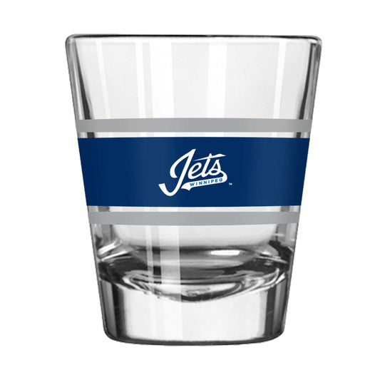Winnipeg Jets 2oz Stripe Shot Glass - Logo Brands - Flyclothing LLC