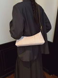 Vintage Suede Hobo Shoulder Bag - Trendsi - Flyclothing LLC