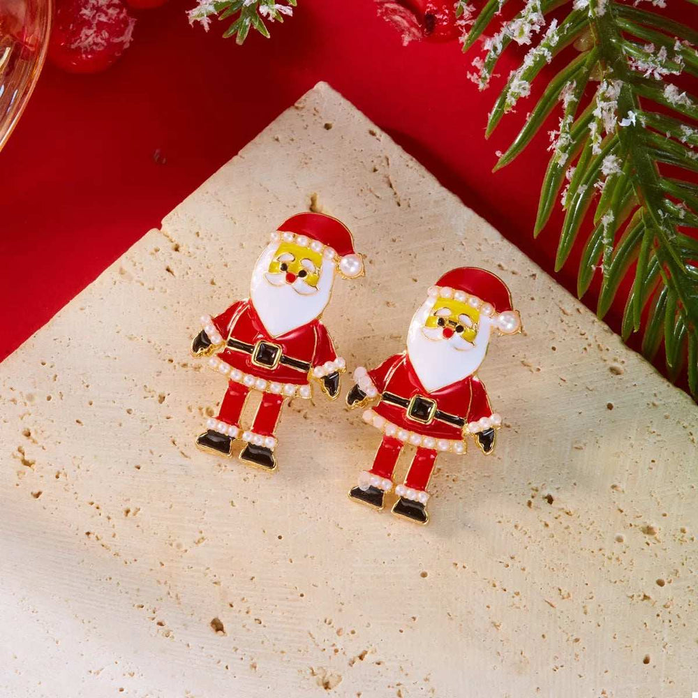 Christmas Santa Claus Stud Earrings - Trendsi - Flyclothing LLC
