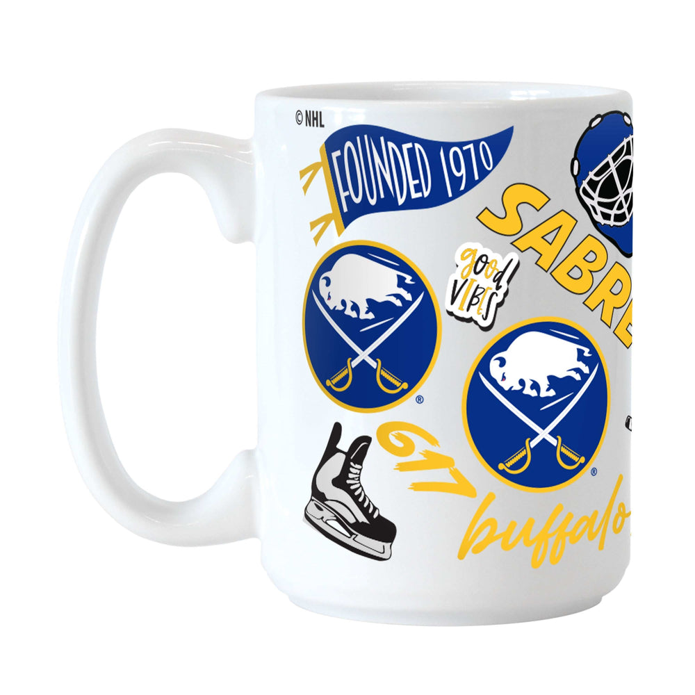 Buffalo Sabres 15oz Native Sublimated Mug - Logo Brands - Flyclothing LLC