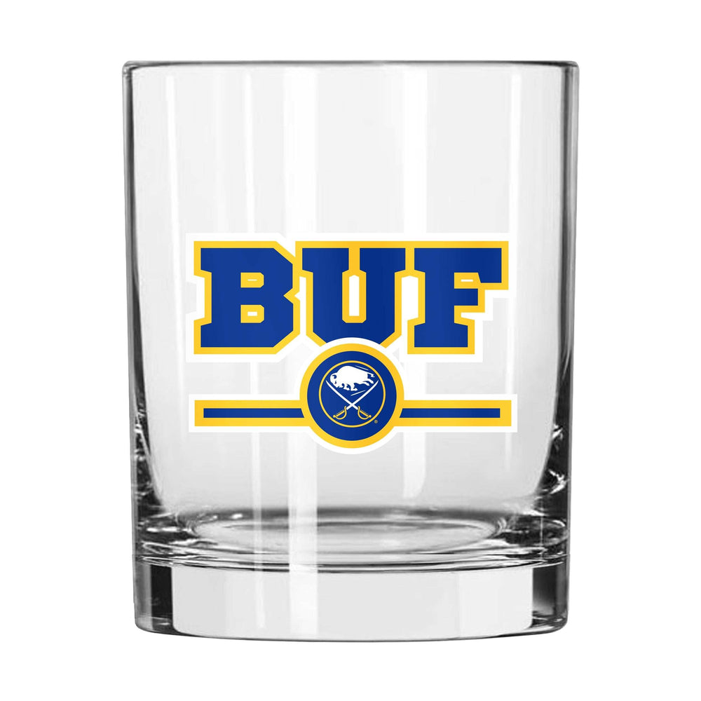 Buffalo Sabres 14oz Letterman Rocks Glass - Logo Brands - Flyclothing LLC