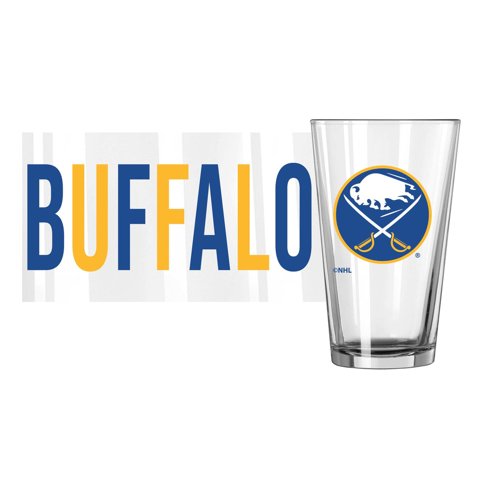 Buffalo Sabres 16oz Overtime Pint Glass - Logo Brands - Flyclothing LLC