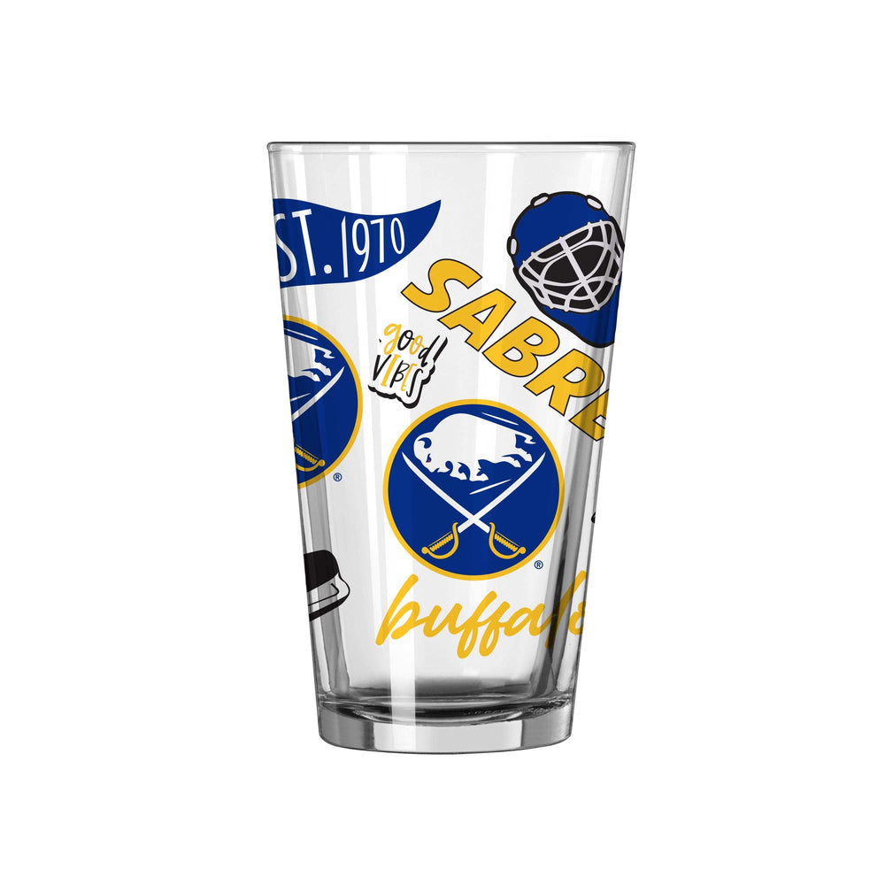 Buffalo Sabres 16oz Native Pint Glass - Logo Brands - Flyclothing LLC