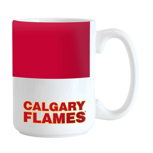 Calgary Flames Color Block 15 oz Sublimated Mug - Logo Brands - Flyclothing LLC