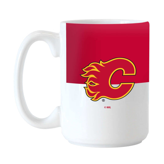 Calgary Flames Color Block 15 oz Sublimated Mug - Logo Brands - Flyclothing LLC
