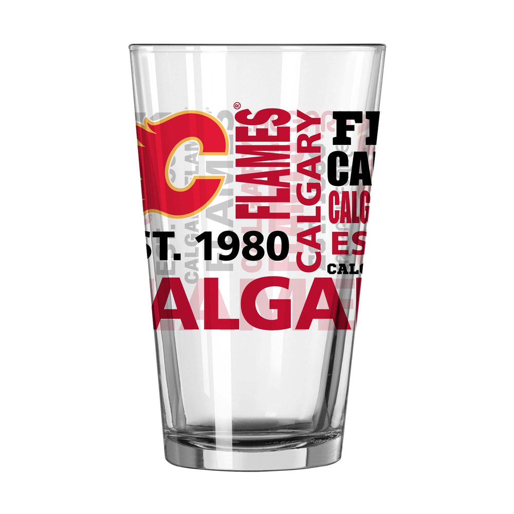 Calgary Flames 16oz Spirit Pint Glass - Logo Brands - Flyclothing LLC
