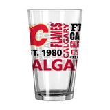 Calgary Flames 16oz Spirit Pint Glass - Logo Brands - Flyclothing LLC