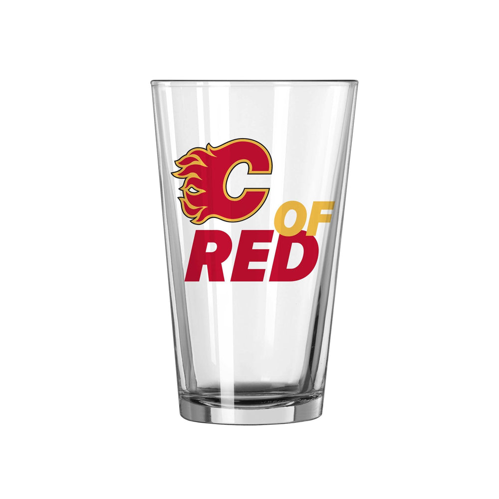 Calgary Flames 16oz Slogan Pint Glass - Logo Brands - Flyclothing LLC