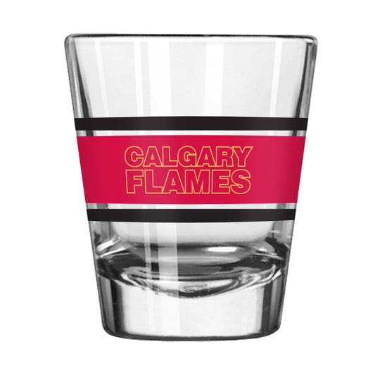 Calgary Flames 2oz Stripe Shot Glass - Logo Brands - Flyclothing LLC