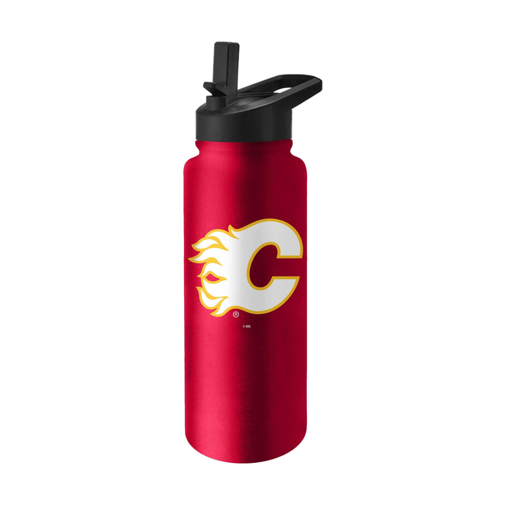 Calgary Flames 34oz Logo Quencher Bottle - Logo Brands - Flyclothing LLC