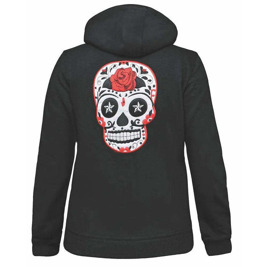 8053.00 - Ladies Skull Hoodie Sweatshirt - Unik Just for Bikers - Flyclothing LLC