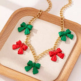 Bow Charm Chain Necklace - Trendsi - Flyclothing LLC