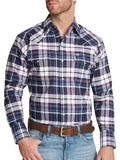 Men's Ely Cattleman Long Sleeve Western Wrinkle Resistant Plaid Shirt - Ely Cattleman - Flyclothing LLC