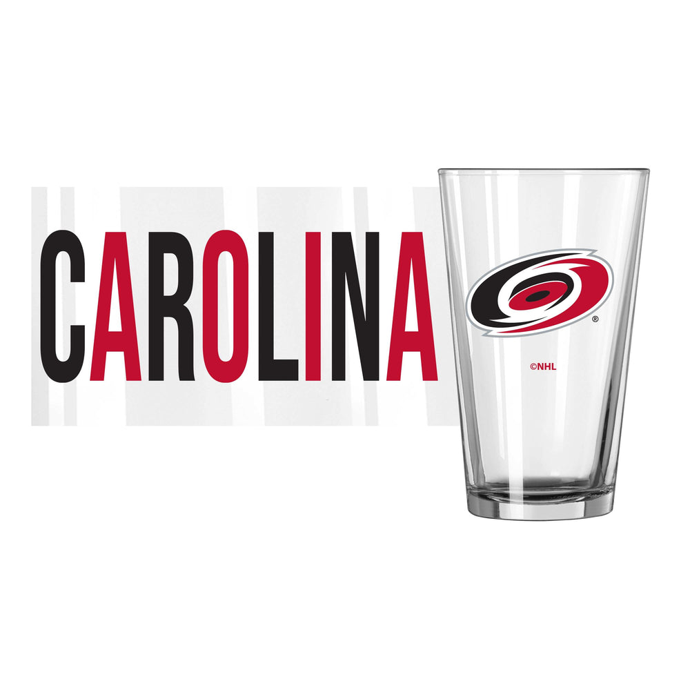 Carolina Hurricanes 16oz Overtime Pint Glass - Logo Brands - Flyclothing LLC