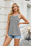 Florira Contrast Striped Round Neck Cami - Trendsi - Flyclothing LLC