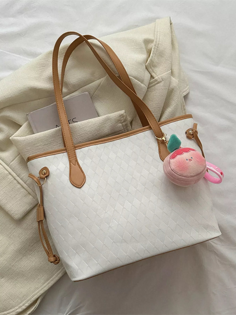 Woven Pattern Tote Bag - Trendsi - Flyclothing LLC