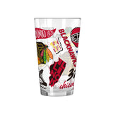 Chicago Blackhawks 16oz Native Pint Glass - Logo Brands - Flyclothing LLC