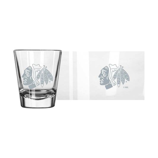 Chicago Blackhawks 2oz Frost Shot Glass - Logo Brands - Flyclothing LLC