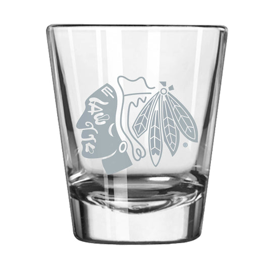 Chicago Blackhawks 2oz Frost Shot Glass - Logo Brands - Flyclothing LLC