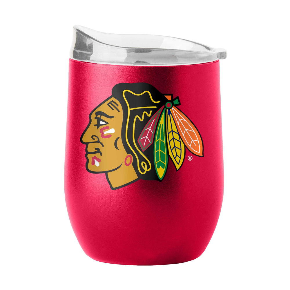 Chicago Blackhawks 16oz Flipside Powder Coat Curved Bev - Logo Brands - Flyclothing LLC
