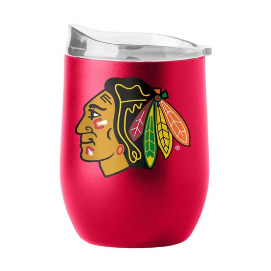 Chicago Blackhawks 16oz Flipside Powder Coat Curved Bev - Logo Brands - Flyclothing LLC